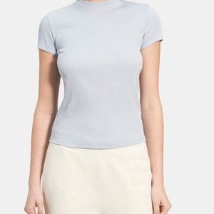 Theory Tiny Tee Ribbed Modal in Size P Baby Blue